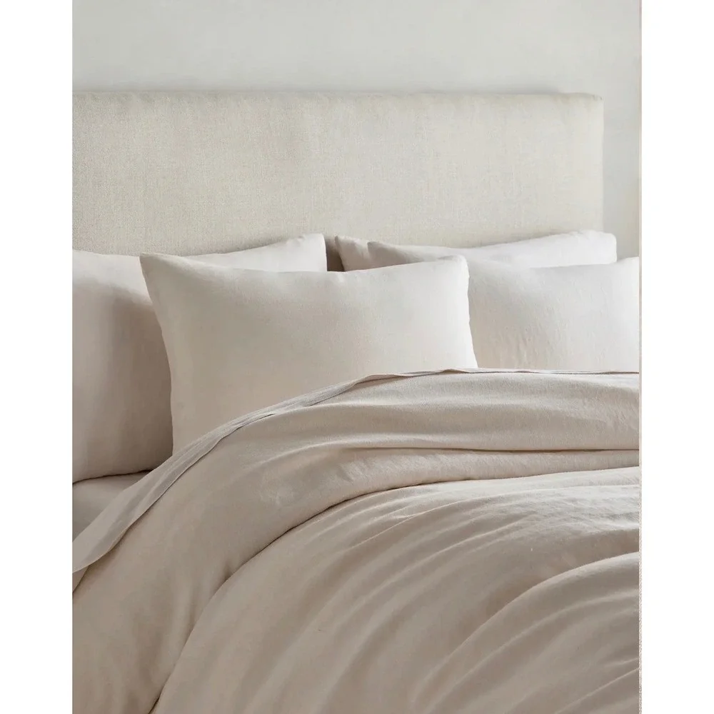 NWOT Quince 100% European Linen Duvet Cover Set Full/Queen Color: Sand